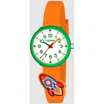 Reloj Calypso My First Watch K5845/3 Blanco Correa De Caucho para Hombre y Niño