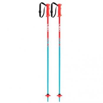 Bastones Leki Rider infantiles (par) 95 cm, colores naranja, rojo y azul