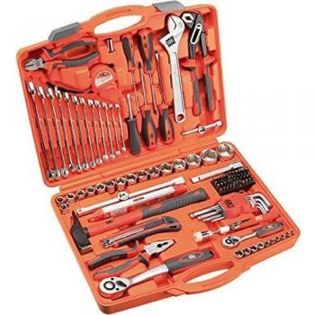 Alyco 170742 HR 170742-Juego Combinado 113 Piezas en maletín plástico, Negro