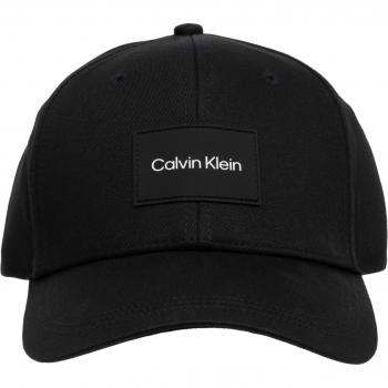 Gorra de sarga de algodón negro unisex Calvin Klein con logo bordado