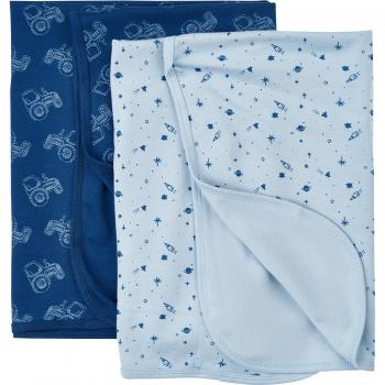 Manta para bebés Pippi 2-pack azul verano 70x70 cm