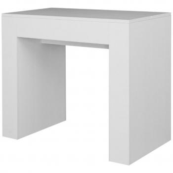 Consola extensible 90x49/307 cm efecto madera fresno blanco