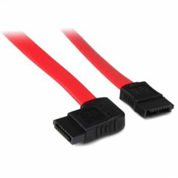 Cable SATA Serial ATA 45cm Acodado en Ángulo Recto a la Izquierda 18 Pulgadas Rojo