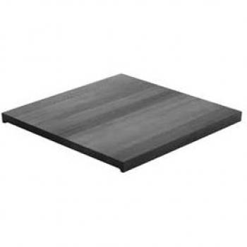 Tabla de cortar Dornbracht 440 x 440 mm, madera de roble aceitada, plástico y color negro