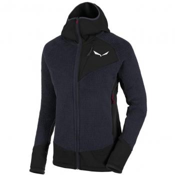 SALEWA Ortles PTC Highloft W FZ HDY Sudadera con Cremallera, Mujer, Negro