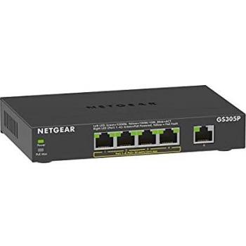 NETGEAR GS305Pv2 5-Port Gigabit Ethernet PoE Switch