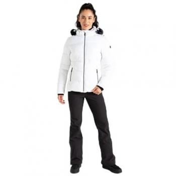 Cazadora de esquí Dare2b Glamorize para mujer, color blanco, talla 42