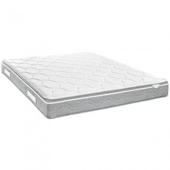 Colchón de muelles ensacados y viscoelástica Relax Megan 23 cm, firmeza media-alta, transpirable y reversible - 150x182 cm