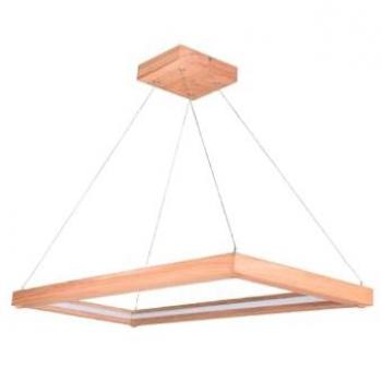 Lámpara de Suspensión EPIKASA de Madera y Acrílico en Roble, 82,6x37,6x110 cm