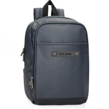 Mochila porta ordenador Pepe Jeans Hatfield dos compartimentos azul marino