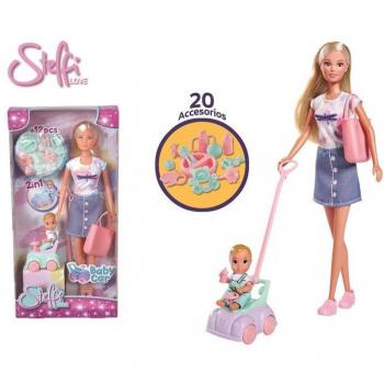 Muñeca Steffi Love con Carrito de Bebé