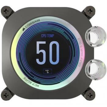 Corsair iCUE XC7 RGB ELITE LCD Bloque de Agua para CPU Gris Sigilo