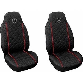 Fundas para asiento de Mercedes en negro y rojo