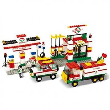 SLUBAN BRICKS, Town Doble Estación de Gas Juegos de construcción