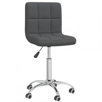 Silla de Comedor Giratoria en Tela Gris Oscuro