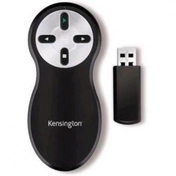 Kensington Wireless Presenter with USB Receiver, Non-Laser Pointer, 20m Range, Black/Chrome (K33373EU)
