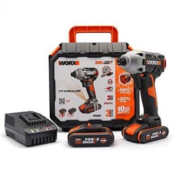 Worx WX261 Atornillador Impacto Brushless 20V 2Ah 2bat