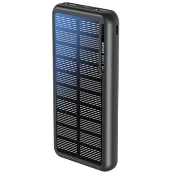 Powerbank Solar Boompods Obi 10,000mAh - Cargador Rápido USB-C con 2 Puertos USB y Panel Solar, Resistente para Móviles y Tabletas