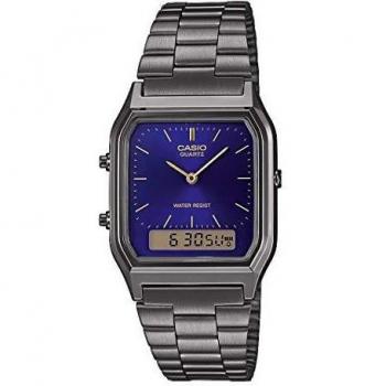 CASIO Unisex Adult Analogue-Digital Quartz Watch with Stainless Steel Strap AQ-230EGG-2AEF