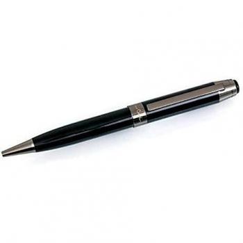 Bolígrafo Pierre Cardin 14Cm. Capuchón Giratorio Color Negro Detalles Plomo