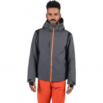 Chaqueta de esquí Rossignol Velika con capucha gris oscuro y naranja para hombre - Talla S
