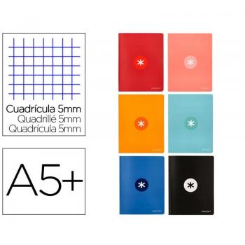 Libreta Liderpapel Antartik A5+ Plus Plastificada 48 hojas cuadro 5mm con margen 90g/m2 x12