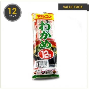 Marukome Instant Miso Soup Paste Sachets With Wakame 12x18g