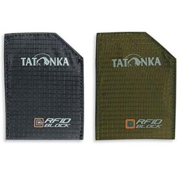 Tatonka RFID B Sleeve Set (2) - Data Protection Pouches for Credit Cards, Unisex, Black/Olive