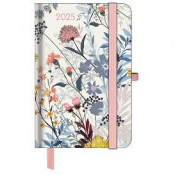 Agenda bolsillo 2025 floral 10x15 semana vista teNeues rosa multilingüe