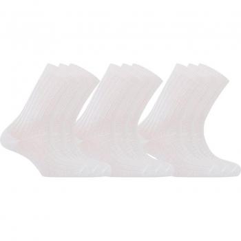 Pack de 9 pares de calcetines de hombre de algodón blanco Punto Blanco