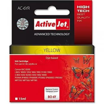 Cartucho de Tinta Reciclado Activejet Acr-6Y para Impresoras Inkjet