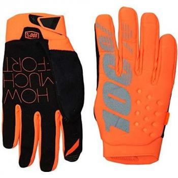 100 Percent BRISKER 100% Glove Fluo Orange/Black MD Guantes para ocasión Especial, Hombre, Naranja Y Negro, Mediano