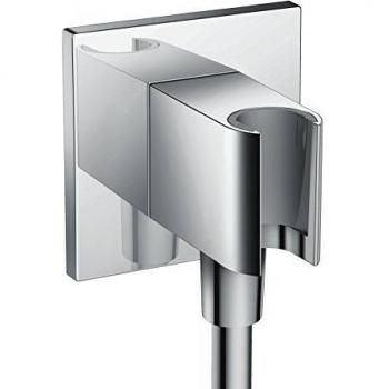 Hansgrohe 26486000 Porter'Square fixfit toma de agua, con soporte de ducha, cromo