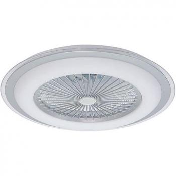 Ventilador de Techo Bise Lumit con Función Wifi, Luz y Mando a Distancia, 50W, Diámetro de 61 cm, Color Plata