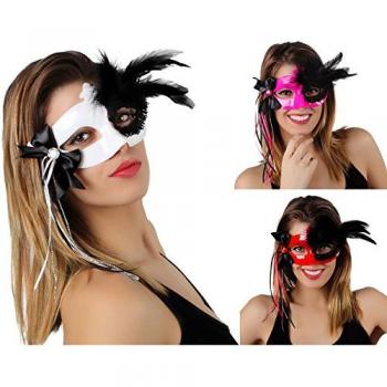 Atosa  - Cart. mascara en pvc c. pluma y lazos sur 3