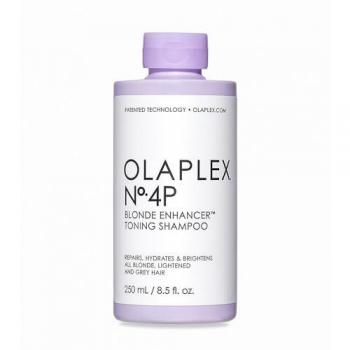 Olaplex No. 4P Blonde Enhancer Toning Shampoo 250ml - Hydrating, Brightening, Purple Toning Shampoo for Blonde, Lightened & Grey Hair