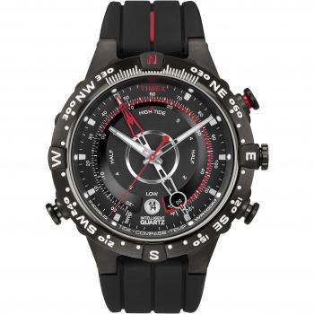 Timex Intelligent Quartz Men's 45mm Tide-Temp-Compass Silicone Strap Watch T2N720