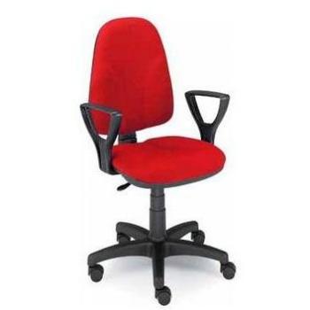 5 Star 236751 - Silla de oficina con brazos fijos, color rojo