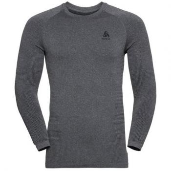 Odlo Men's Performance Warm Eco Long Sleeve Baselayer Top - Gray - Size S