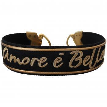 Dolce & Gabbana Black L'Amore E'Bellezza Bag Shoulder Strap, Elegant Gold-Black, Female, Size: ONE SIZE