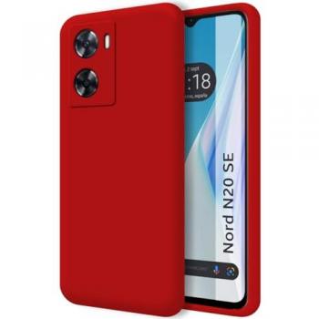 Funda Silicona Líquida Ultra Suave Roja para Oneplus Nord N20 SE