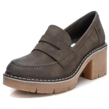 Mocasines de Mujer Refresh 172263 Camel con Tacón Ancho y Suela Flexible