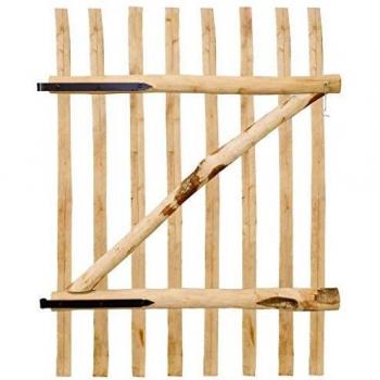 vidaXL Puerta para Valla de Jardín 100x150 cm Madera de Avellano Cancela Cerca