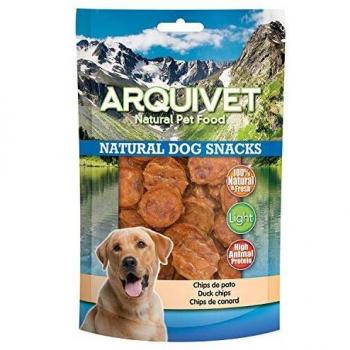Arquivet Chips de pato para perros - Snacks naturales para perro - Golosinas para perro - Chuches para perro - Premios y recompensas caninas - Comida para perros - 100 g