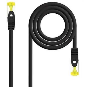 NanoCable 10.20.1903-BK - Cable de Red Ethernet RJ45 LSZH Cat.6A SFTP, AWG26, 100% Cobre, Libre de alogenos, Negro, latiguillo de 3.0mts
