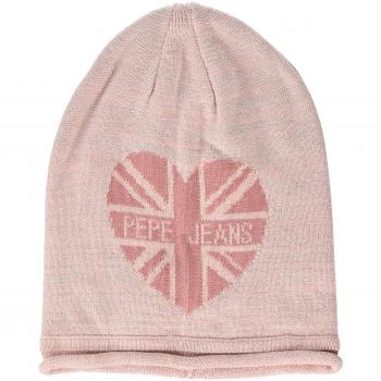 Pepe Jeans Paris Beanie PG040180, Gorro de Punto para Niñas, Rosa