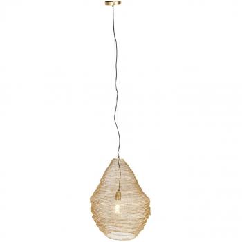 Lámpara colgante Lindby Kaviya, Ø 40 cm, dorada, hierro, diseño moderno, E27, para salón y comedor