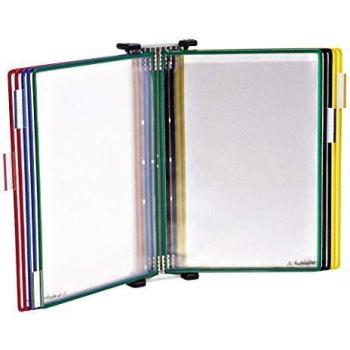 Tarifold Technic Wall Display Unit with 5 Clip-on Index Tabs and 10 Pockets A4 Assorted A4 Ref 414109