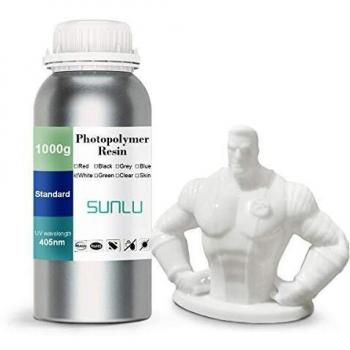 SUNLU 3D Printer Rapid Resin LCD UV-Curing Resin 405nm Standard Photopolymer Resin for LCD 3D Printing 500 gram, White