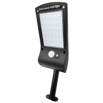 Aplique Solar Kira Negro 6500k 400 Lm IP65 5x8x24 cm con Sensor de Movimiento y Crepuscular